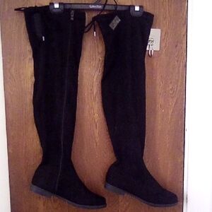 Top Moda Over The Knee Black Boots, NWT, Size 8